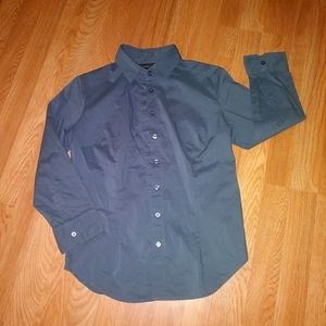 NY& Co. Blue Stretch Button up Long S…